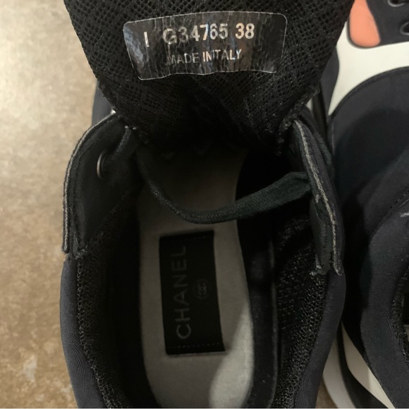 Pre-owned Cloth Low Trainers/Running Shoes in Black/Pink - Picture 7 of 8